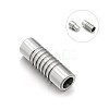 Tarnish Resistant Smooth 304 Stainless Steel Column Magnetic Clasps with Glue-in Ends STAS-E089-33B-1