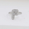 Brass Micro Pave Clear Cubic Zirconia Cuff Rings FS-WG17FF6-06-1
