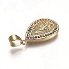 Mixed Color Plated Eco-Friendly Brass Micro Pave Cubic Zirconia Pendants ZIRC-H106-18-4