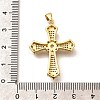 Rack Plating Brass Micro Pave Cubic Zirconia Pendants KK-L226-005G-10-3