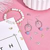 16Pcs 2 Colors Valentine's Day 304 Stainless Steel Charms STAS-UN0030-74-3