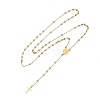 304 Stainless Steel Rosary Bead Necklaces For Religion STAS-B021-02G-2