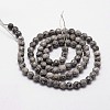 Natural Map Stone/Picasso Stone/Picasso Jasper Beads Strands X-G-D840-35-4mm-2
