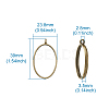 Rack Plating Alloy Open Back Bezel Pendants PALLOY-TA0001-10AB-8