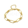 304 Stainless Steel Oval Link Chain Bracelets for Women BJEW-P348-01C-G-4