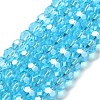 Electroplate Glass Bead Strands EGLA-R015-8mm-12-5