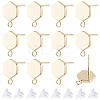 Brass Stud Earring Findings KK-BBC0028-29A-1