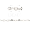 Anti-Tarnish Rhodium Plated 925 Sterling Silver Heart Link Chains STER-NH0001-28B-P-2
