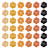 90Pcs 6 Colors 2-Hole Wood Flower Buttons BUTT-TA0001-40D-2