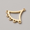 Brass Chandelier Component Links KK-WH0082-03G-2