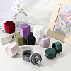 Velvet Cover Plastic Couple Ring Box VBOX-WH20003-001C-7
