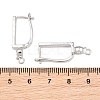 Brass Micro Pave Cubic Zirconia Hoop Earring Findings CU-CBAB5B4-02P-3