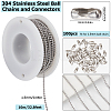 10M 304 Stainless Steel Ball Chains CHS-SC0001-04A-2