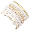 8Pcs 8 Styles Natural & Synthetic Gemstone & Glass & Handmade Polymer Clay & Acrylic Beads Stretch Bracelet Sets BJEW-JB12096-5
