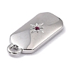 Brass Micro Pave Cubic Zirconia Charms ZIRC-I054-12P-08-2