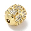 Rack Plating Brass Micro Pave Cubic Zirconia Beads KK-L224-030G-2
