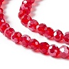 Faceted(32 Facets) Electroplate Glass Bead Strands X-EGLA-R015-4mm-20-4