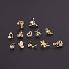 20G Titanium Steel Cubic Zirconia L-Shaped Nose Rings WG80602-18-2