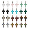 24Pcs 12 Styles Natural & Synthetic Mixed Gemstone Pendants G-TA0001-38-2