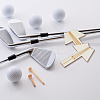 2Pcs Wood Golf Ball Markers AJEW-FH0005-41-5