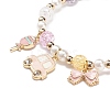 Colorful Alloy Enamel Cute Charms Bracelet BJEW-JB08661-6