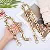 2Pcs 2 Style CCB Plastic Rectangle Cross Chain Bag Straps AJEW-CA0003-30-4