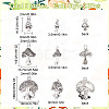 SUNNYCLUE 60Pcs 3 Styles Tibetan Style Alloy Pendants TIBEP-SC0002-27-2