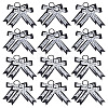 24Pcs 12 Style Polyester Hair Ties OHAR-PH00011-1