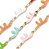 304 Stainless Steel Enamel Coral Link Chains CHS-F023-01H-G-1