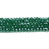 Transparent Electroplate Glass Beads Strands GLAA-F029-2mm-C10-1