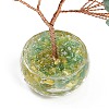 Natural Green Aventurine and  Yellow Quartz Chips Tree of Life Decorations DJEW-B013-01G-3