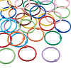 30Pcs 10 Colors Spray Painted Iron Hinged Binder Rings IFIN-TA0001-77-3