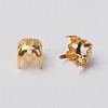 Square Brass Sew on Prong Settings X-KK-O084-05G-6x6mm-2