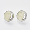 Brass Stud Earring Findings KK-N216-37P-02-NF-2