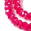 Baking Electroplate Glass Beads Strands DGLA-A039-J10mm-B21-3