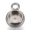 Non-Tarnish 304 Stainless Steel Pendant Cabochon Settings X-STAS-K202-03A-P-1