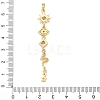 Tassel Brass Micro Pave Clear Cubic Zirconia Big Pendants KK-L271-01G-11-3