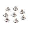 304 Stainless Steel Bead Cap Pendant Bails STAS-G224-24P-06-1