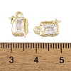 Brass Micro Pave Clear Cubic Zirconia Pendants KK-L212-02G-3