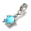 Rack Plating Alloy Rhinestone European Dangle Charms FIND-H005-45P-06-2