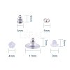 5 Style Brass and Plastic Ear Nuts KK-PH0016-01S-3
