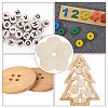 Unfinished Wooden Flat Round Cutouts WOOD-WH0050-042C-5
