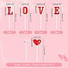 6 Sets 3 Styles 3D Wood Cake Insert Card WOOD-NB0001-86-4