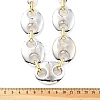 Acrylic Chunky Coffee Bean Link Chain Necklaces NJEW-D313-01A-3