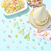 350Pcs 7 Styles Frosted Transparent Acrylic Beads OACR-YW0004-64-4