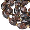 Natural Red Labradorite Beads Strands G-A295-A02-01-4