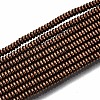 Electroplate Non-magnetic Synthetic Hematite Beads Strands G-T114-58-R-1