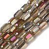 Electroplate Glass Beads Strands EGLA-D031-01-15-1