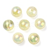 UV Plating Rainbow Iridescent Acrylic Beads OACR-F004-04A-2