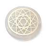 Flat Round Natural Selenite Slice Coasters AJEW-C042-01D-1